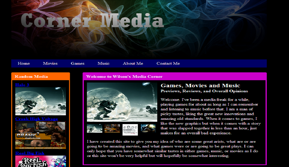 Corner Media Home Page