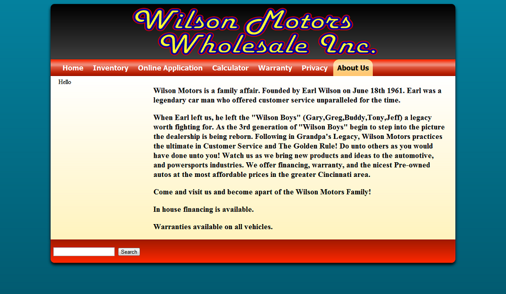 Wilson Motors Wholesale Inc.